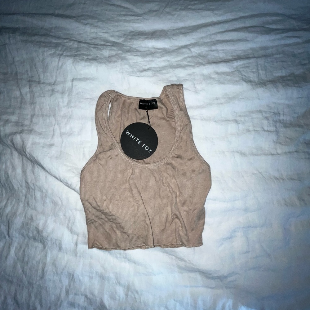 All For One Ribbed Crop Tank
